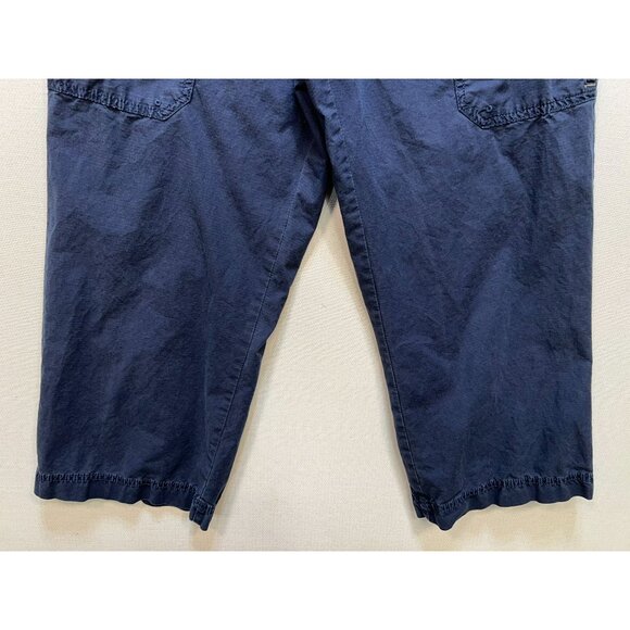Eddie Bauer Women's Mercer Fit Cropped Pants Zipped Cargo Pocket Size 12 Blue - Picture 6 of 10